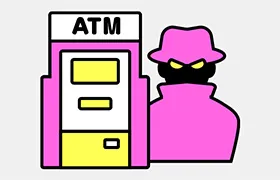 ATM機を利用させられ、暗証番号を盗み見られる手口