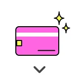 キラキラしたクレジットカード