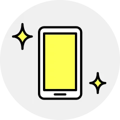 キラキラしたスマホ