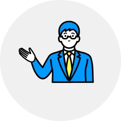 案内している男性