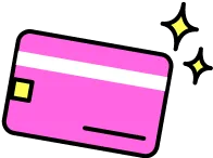 キラキラしたクレジットカード