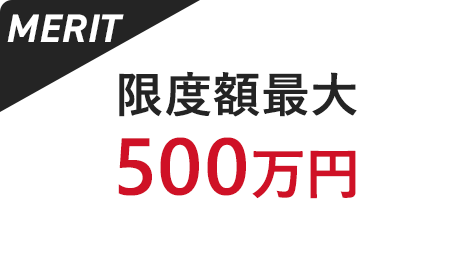 限度額最大500万円