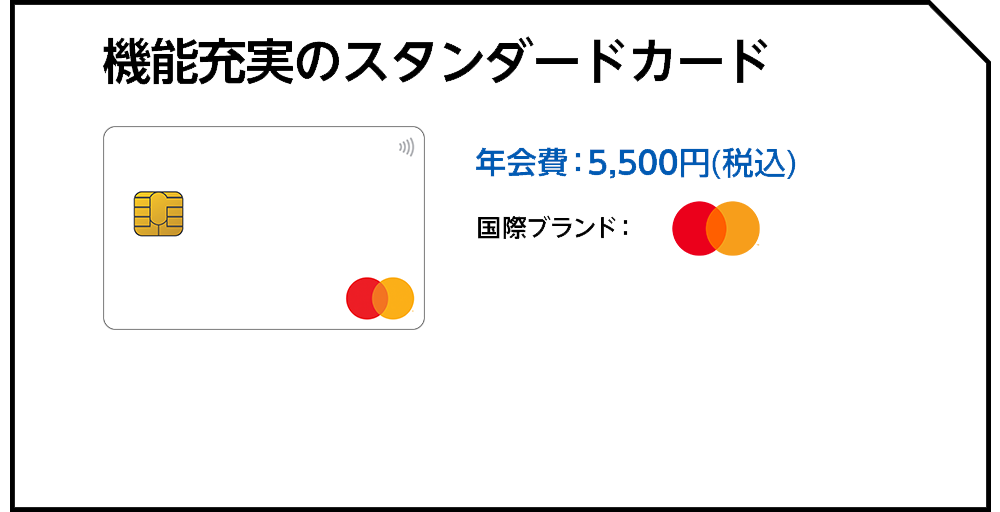 機能充実のスタンダードカード