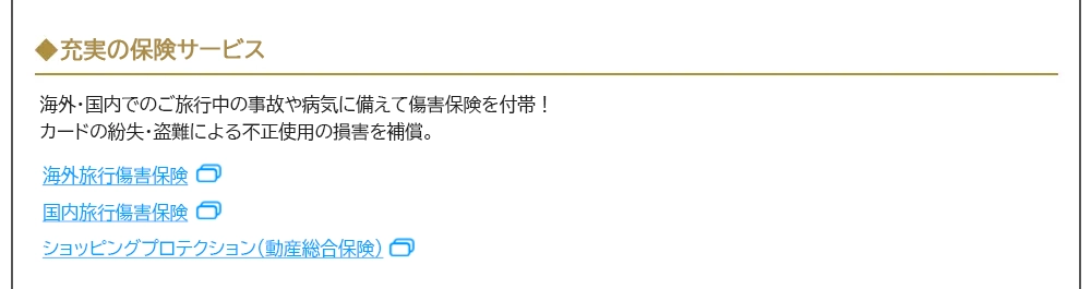 付帯保険について