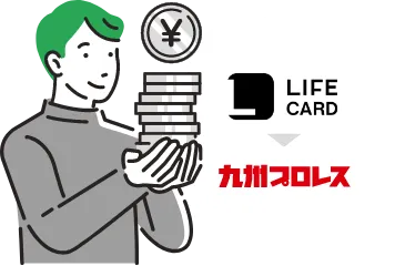 寄付をするイラスト