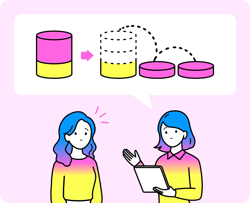 分割払いをお客さまへご提案するイラスト