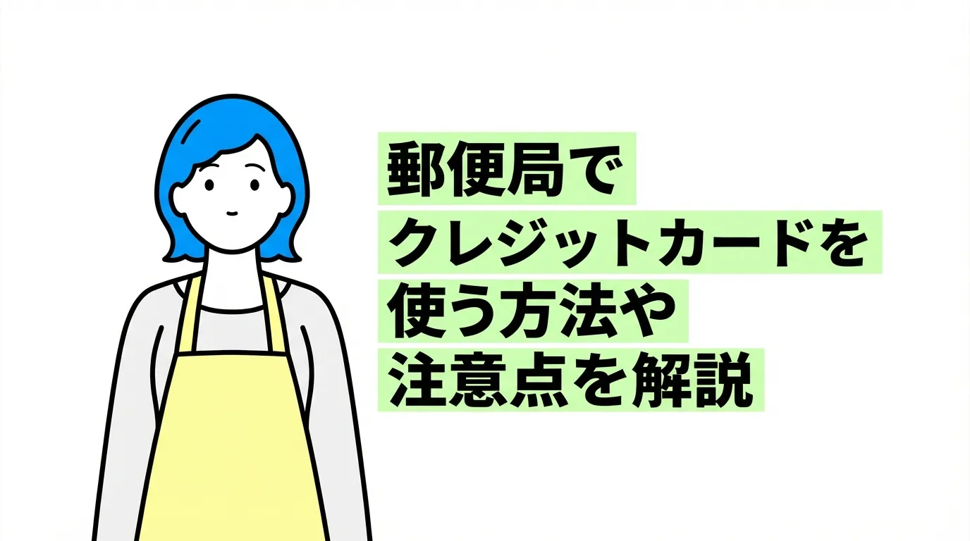 郵便局でクレジットカードを使う方法や注意点を解説