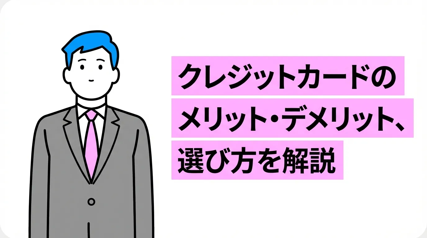 クレジットカードのメリット・デメリット、選び方を解説