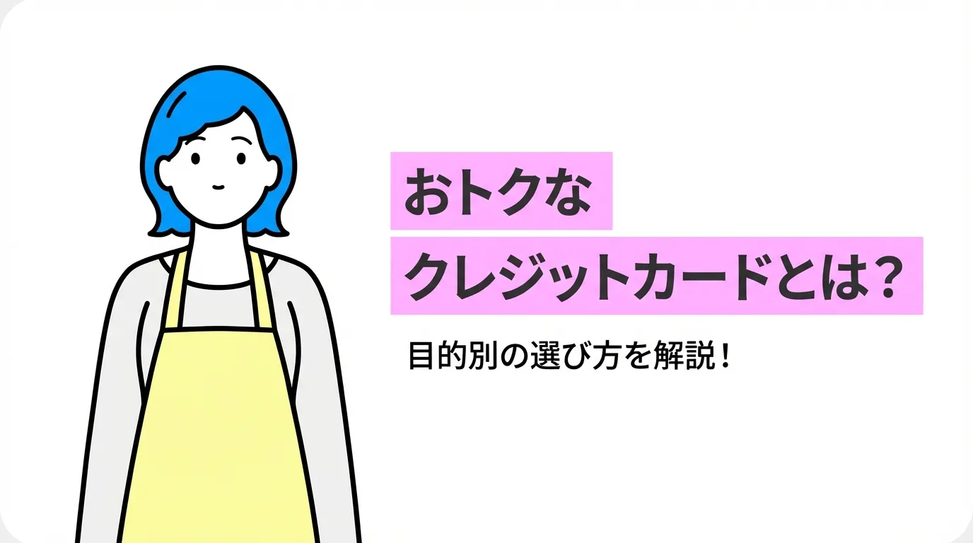 おトクなクレジットカードとは？目的別の選び方を解説！