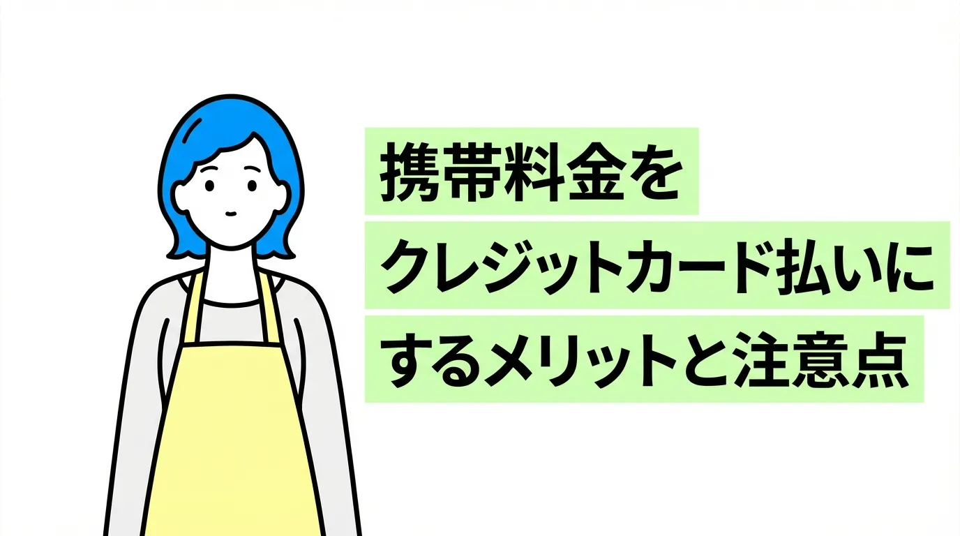 携帯料金をクレジットカード払いにするメリットと注意点