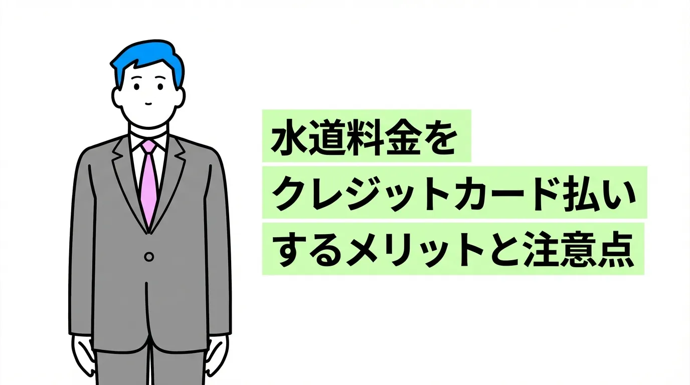 水道料金をクレジットカード払いするメリットと注意点