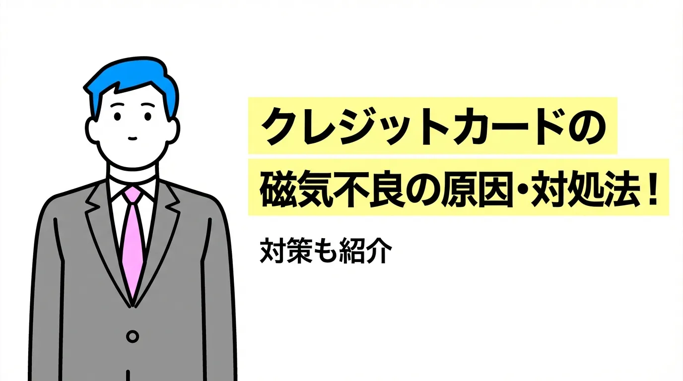 クレジットカードの磁気不良の原因・対処法｜対策も紹介