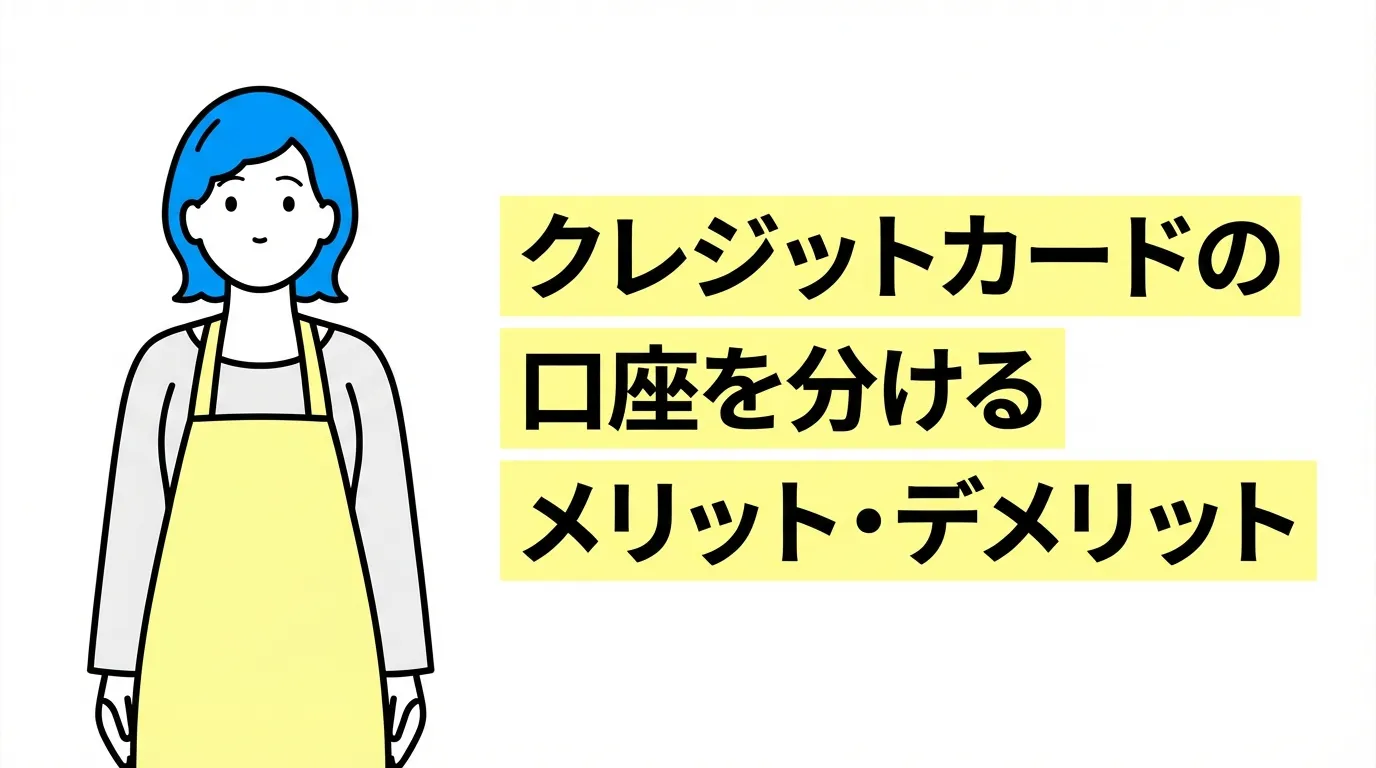 クレジットカードの口座を分けるメリット・デメリット