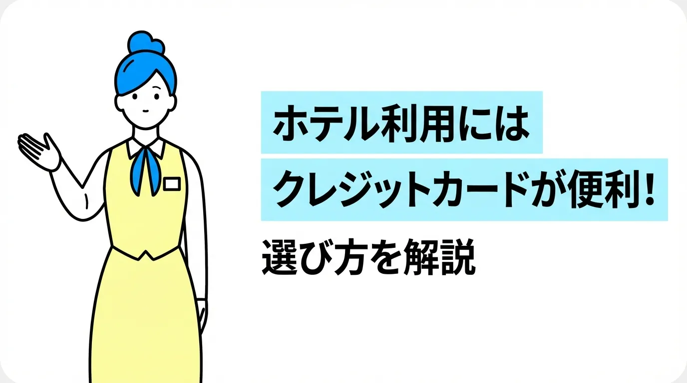 ホテル利用にはクレジットカードが便利！選び方を解説