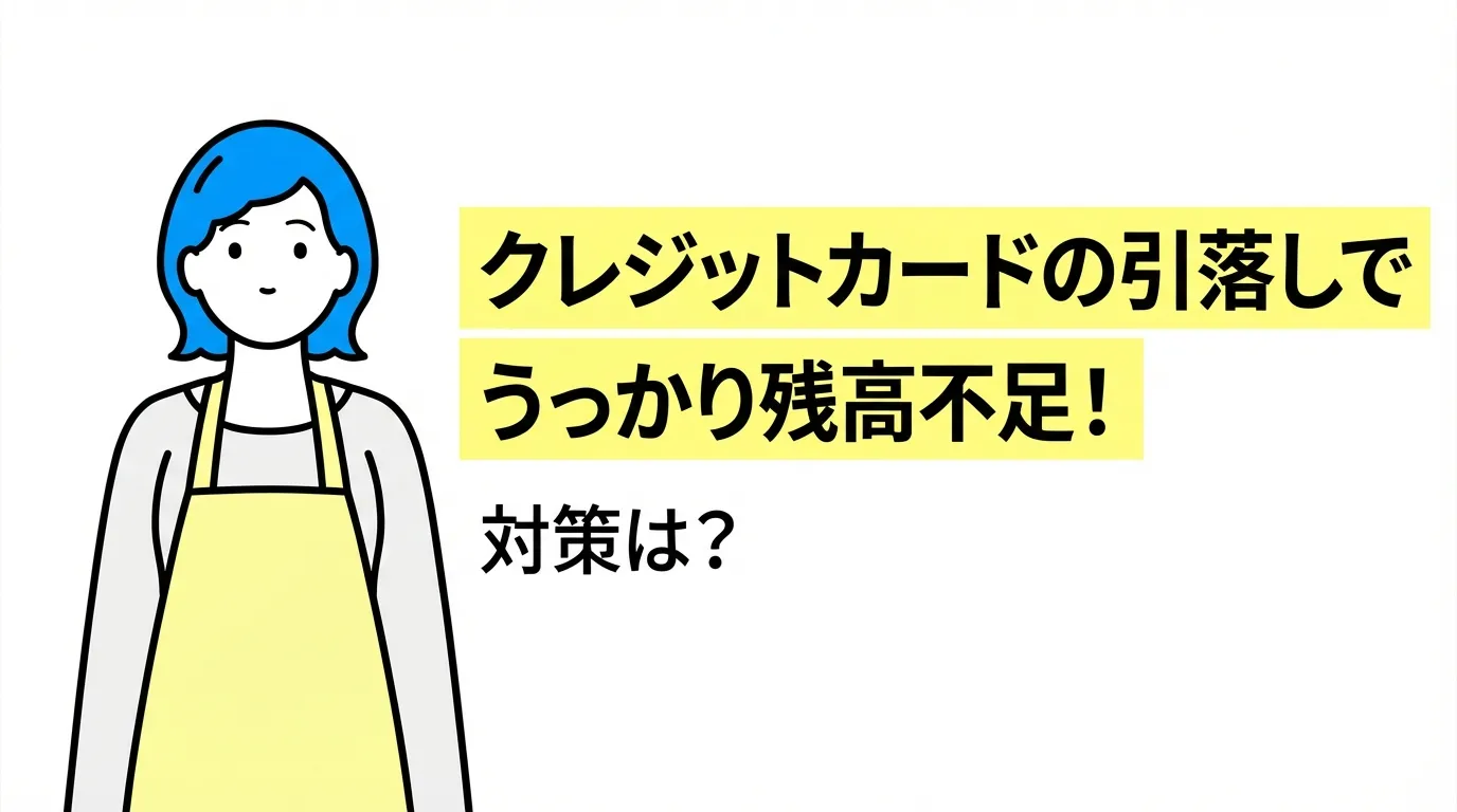 クレジットカードの引落しでうっかり残高不足！対策は？