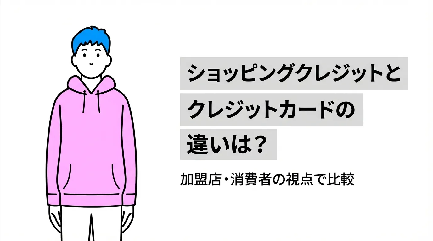 ショッピングクレジットとクレジットカードの違いは？加盟店・消費者の視点で比較