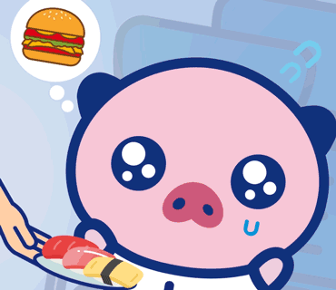 ハンバーガーを頼んだら寿司が出てきたえーるくん