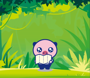 ジャングルで迷子のえーるくん